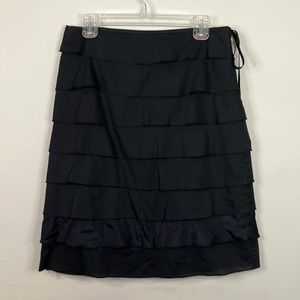 For Joseph black tiered skirt